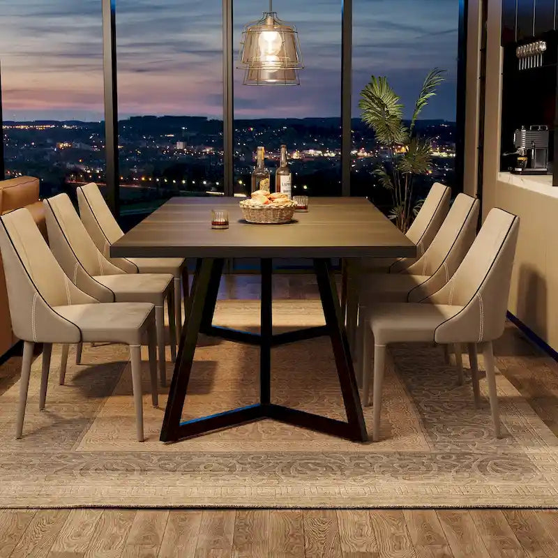 Modern Japanese Minimalist Large Dining Table — Seats 6 to 8