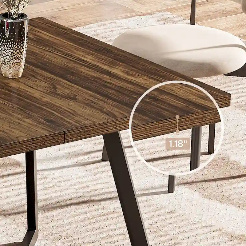 Modern Japanese Minimalist Large Dining Table — Seats 6 to 8