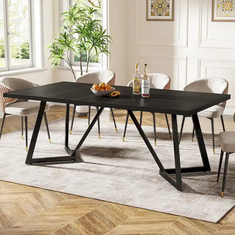 Modern Japanese Minimalist Large Dining Table — Seats 6 to 8