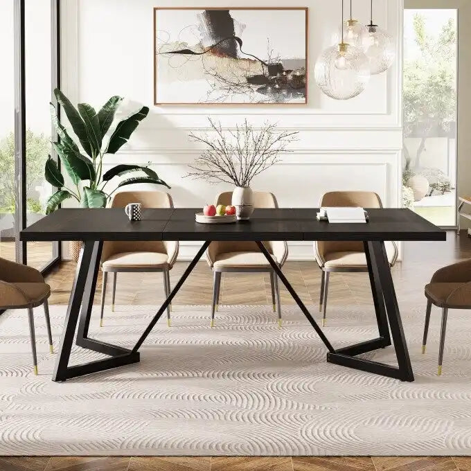 Modern Japanese Minimalist Large Dining Table — Seats 6 to 8