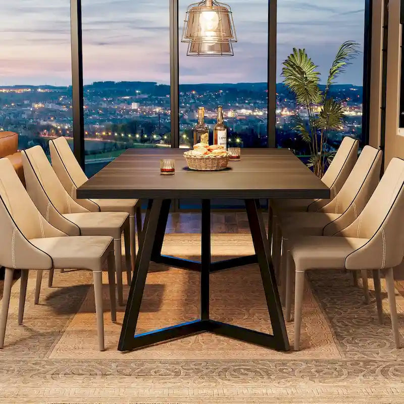 Modern Japanese Minimalist Large Dining Table — Seats 6 to 8