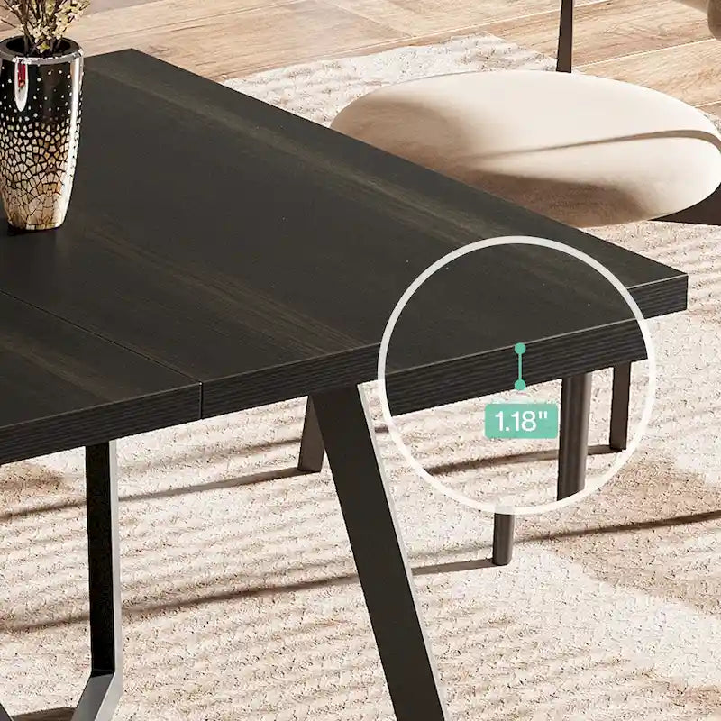 Modern Japanese Minimalist Large Dining Table — Seats 6 to 8