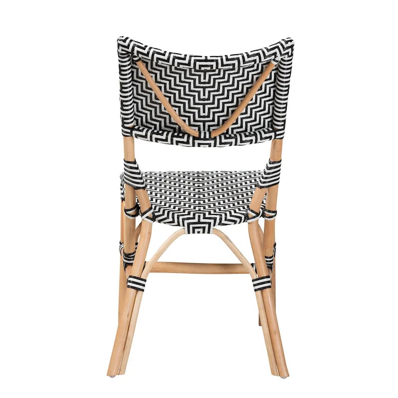 French Bistro Rattan Dining Chair with Woven Back