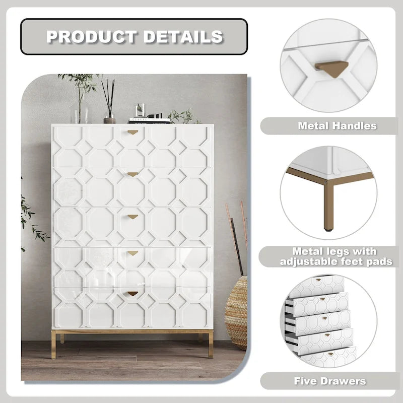 5-Drawer Storage Chest