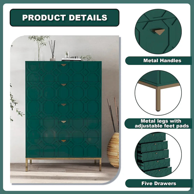5-Drawer Storage Chest