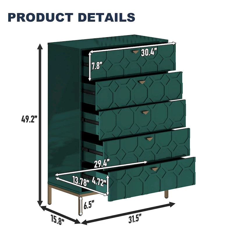 5-Drawer Storage Chest