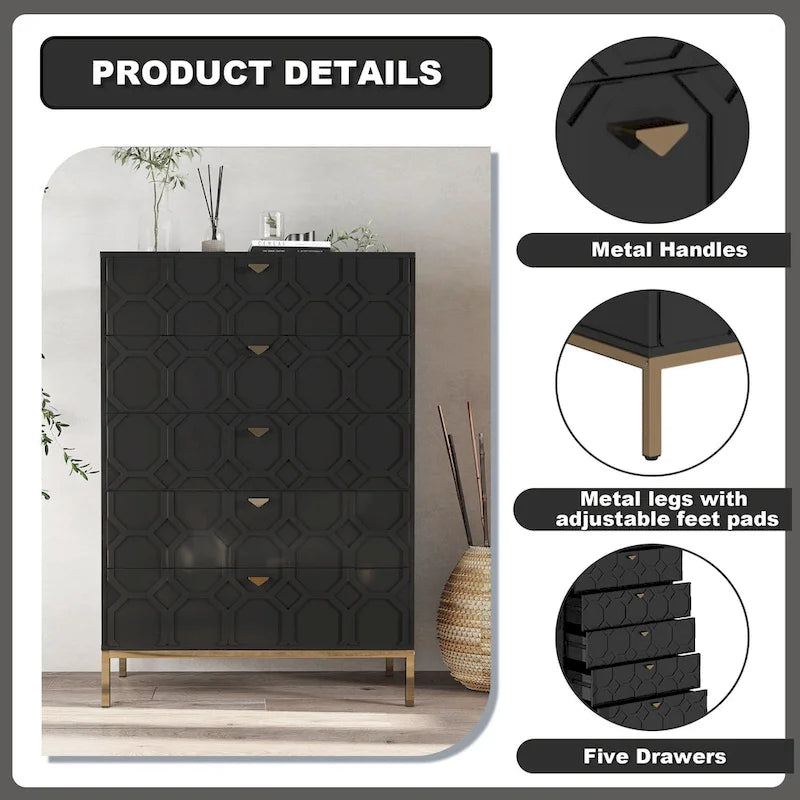 5-Drawer Storage Chest