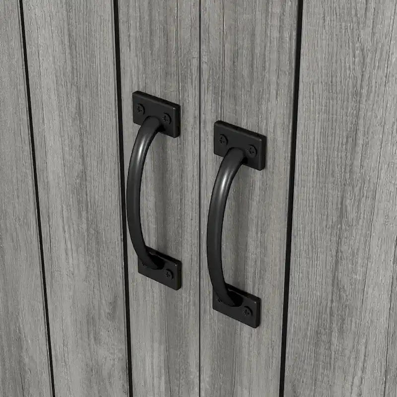 Farmhouse Double-Door Shoe Cabinet with Adjustable Shelves & Lift-Top Storage