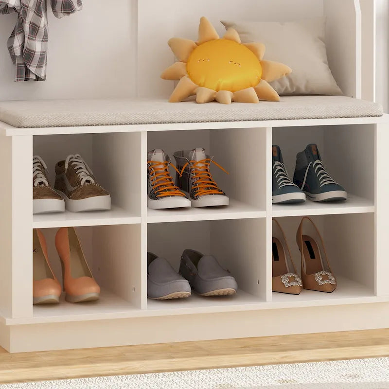 3-in-1 Entryway Hall Tree with Storage Bench & Shoe Rack