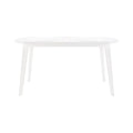 Modern 6-Person Rectangular Dining Table with Wood-Grain Top