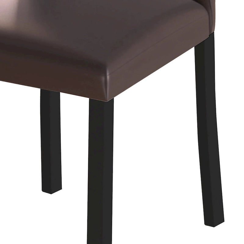 Modern 6-Person Rectangular Dining Table with Wood-Grain Top