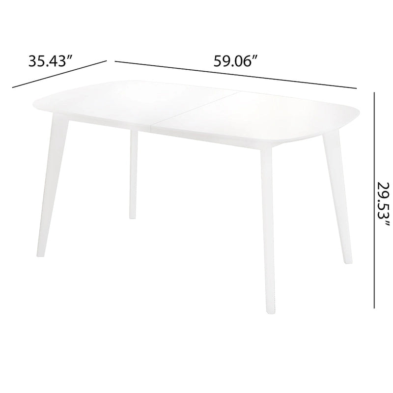 Modern 6-Person Rectangular Dining Table with Wood-Grain Top