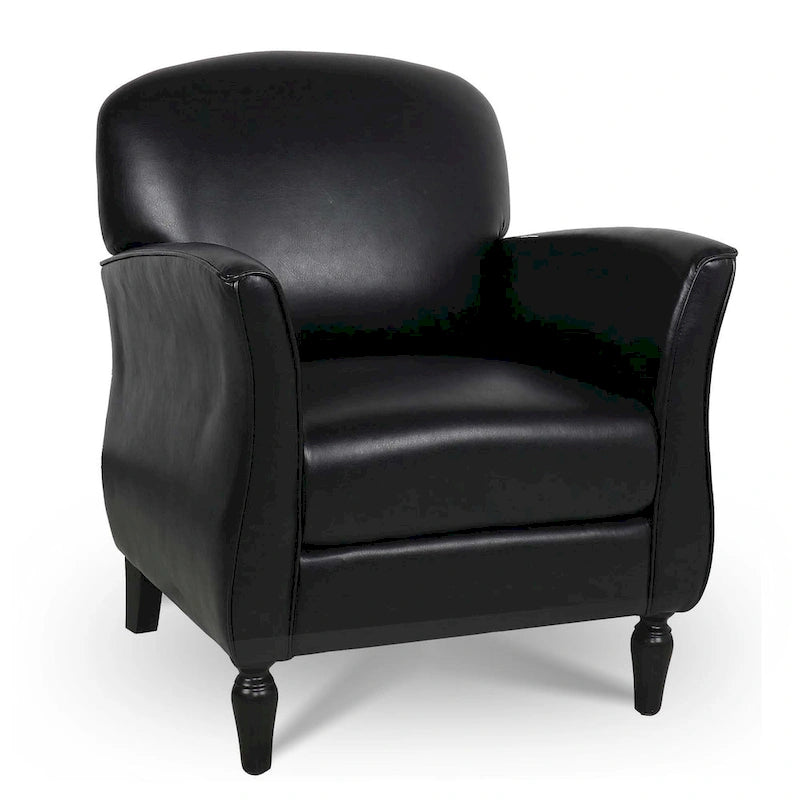 Gourd-Shape Woven Accent Chair with Tapered Birch Legs