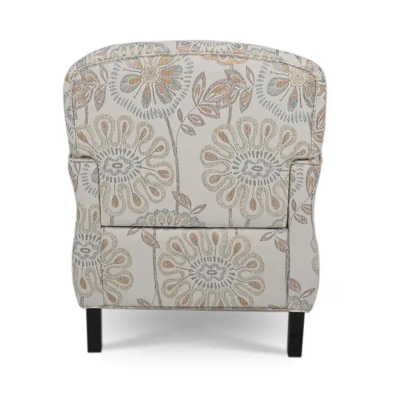 Gourd-Shape Woven Accent Chair with Tapered Birch Legs