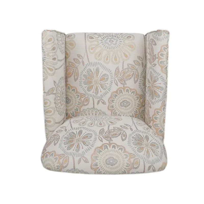 Gourd-Shape Woven Accent Chair with Tapered Birch Legs
