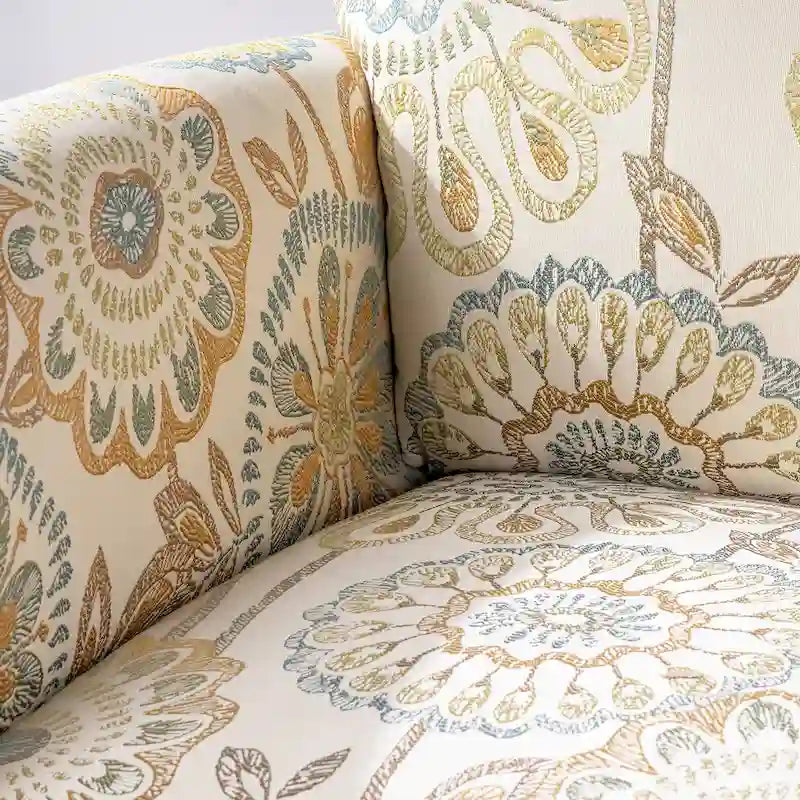 Gourd-Shape Woven Accent Chair with Tapered Birch Legs