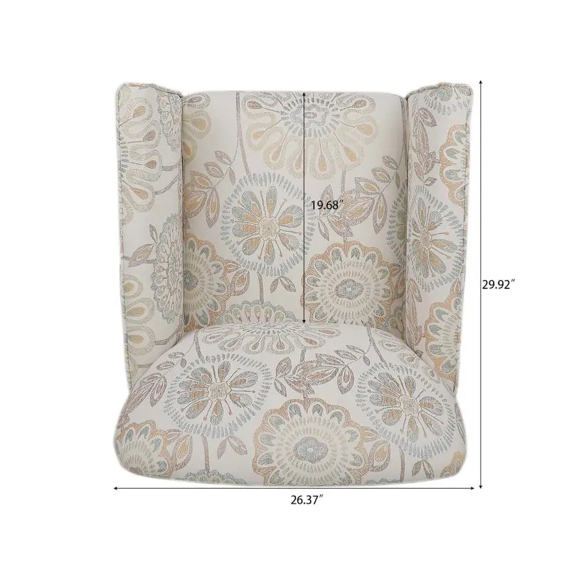 Gourd-Shape Woven Accent Chair with Tapered Birch Legs
