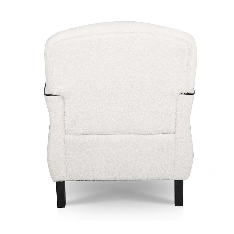 Gourd-Shape Woven Accent Chair with Tapered Birch Legs