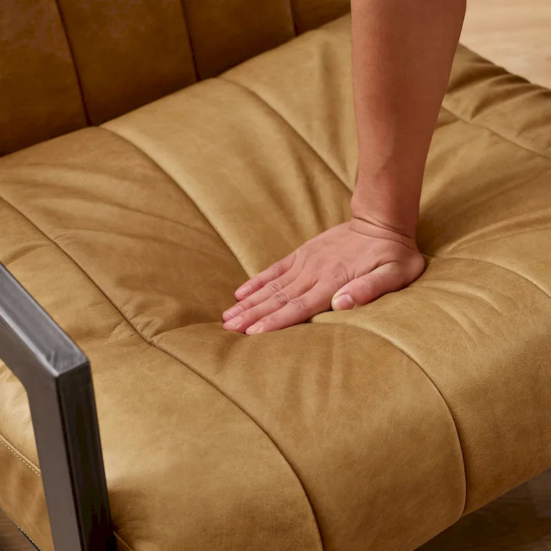 Genuine Leather Lounge Accent Arm Chair