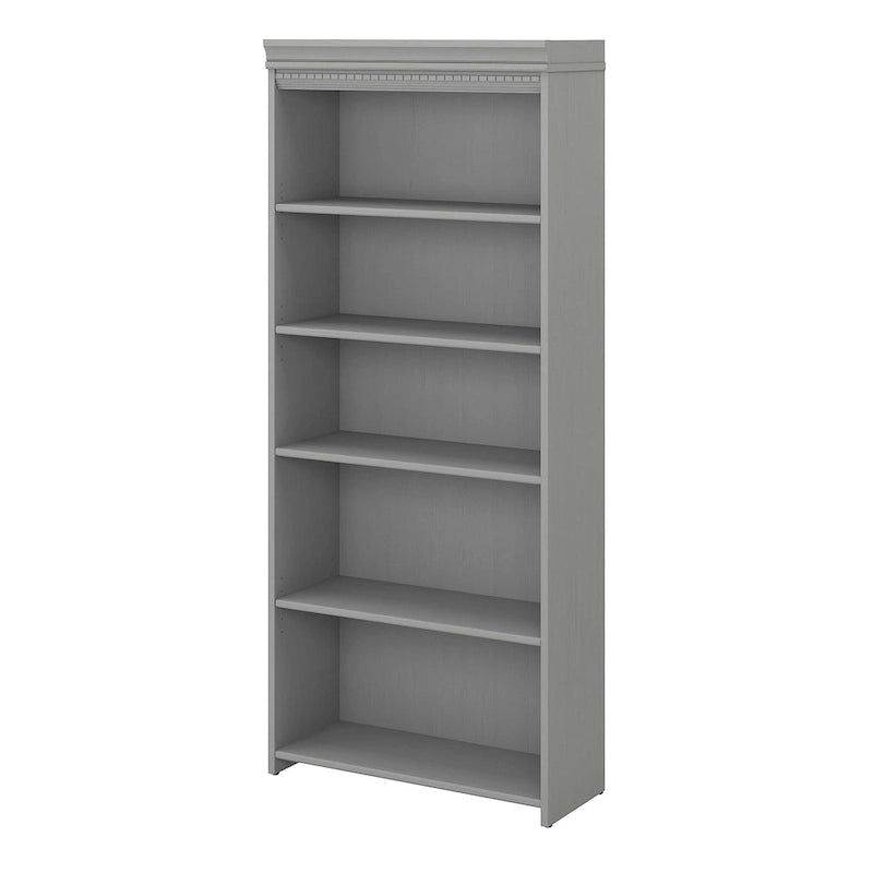 5-Shelf Bookcase with Adjustable Shelves – Antique Finish
