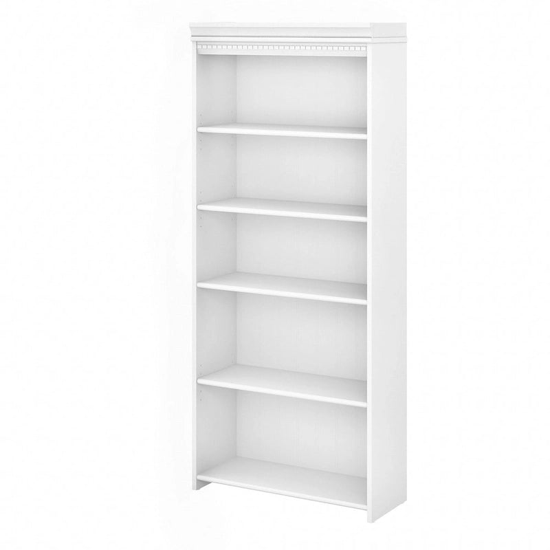 5-Shelf Bookcase with Adjustable Shelves – Antique Finish