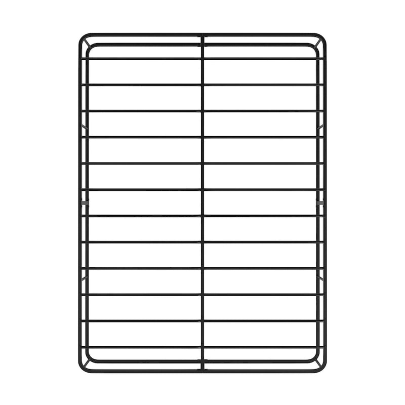 Black Metal Platform Bed Frame with Slat Support — No Box Spring Needed