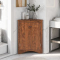 Triangle Corner Floor Storage Cabinet with Adjustable Shelves
