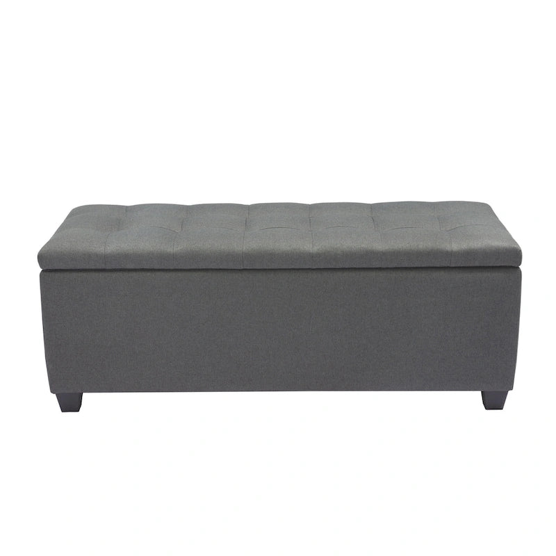 Fabric Upholstered Flip-Top Storage Bench – Entryway & Living Room Organizer