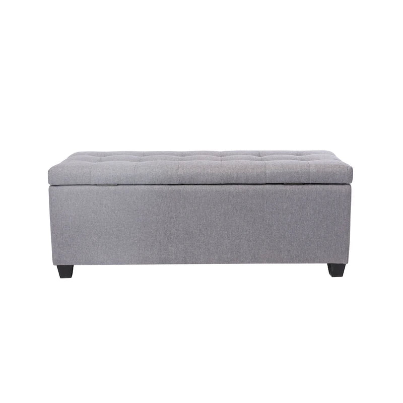 Fabric Upholstered Flip-Top Storage Bench – Entryway & Living Room Organizer
