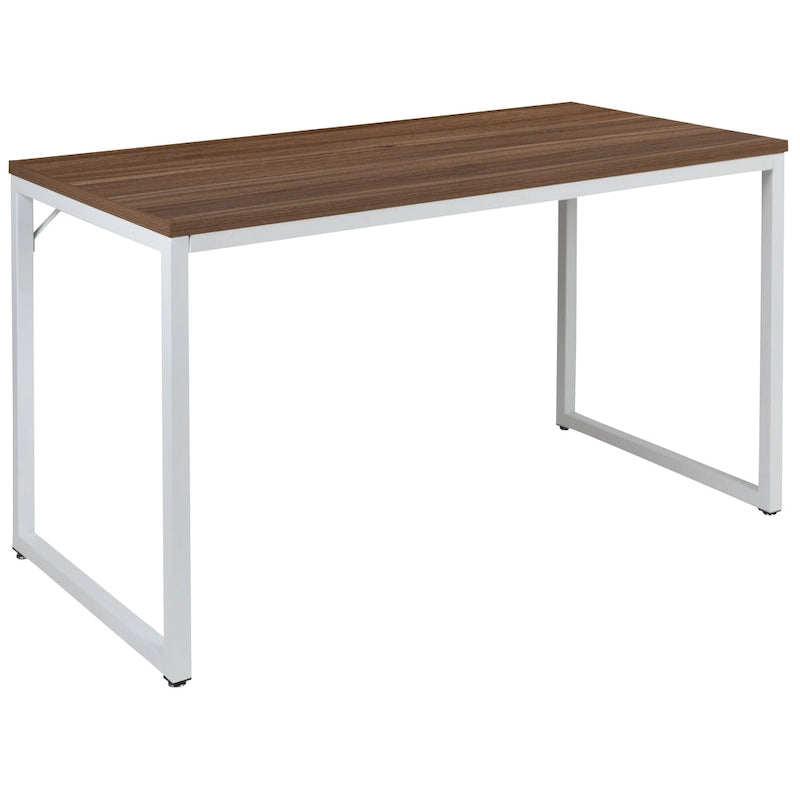 47" Industrial Style Office Desk with Heavy-Duty Steel Frame – Writing & Computer Table