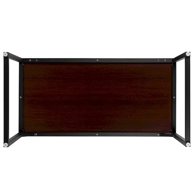 47" Industrial Style Office Desk with Heavy-Duty Steel Frame – Writing & Computer Table