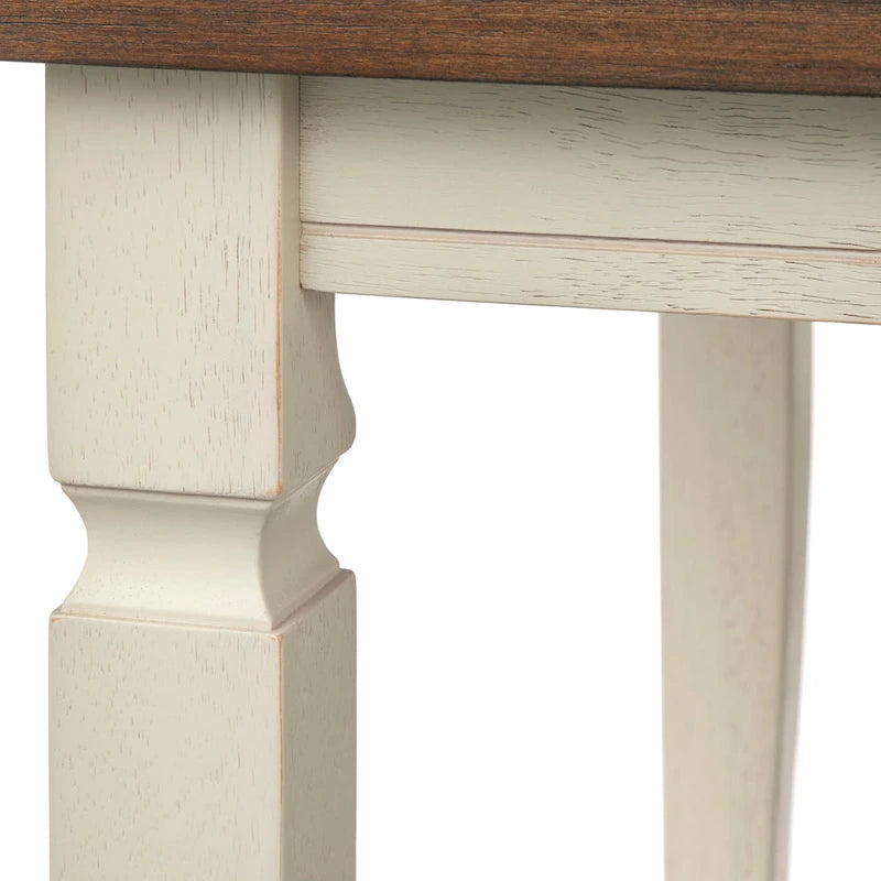 Two-Tone Drop Leaf Dining Table with Extendable Leaves