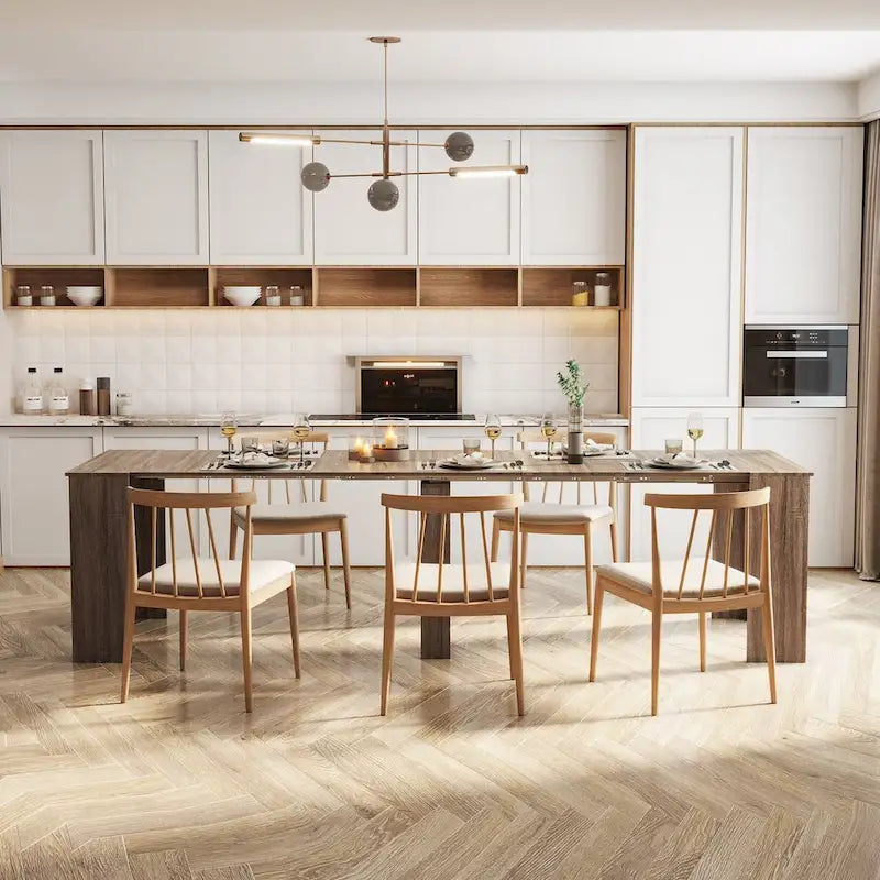 Extendable Wood Dining Table – Minimalist Console & Dining Table