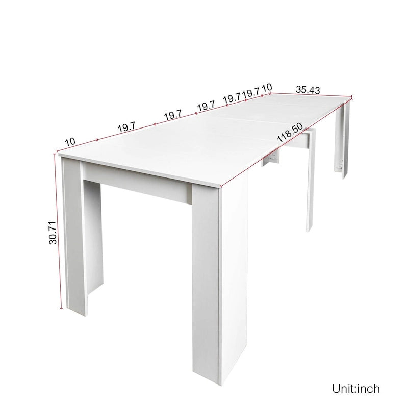 Extendable Wood Dining Table – Minimalist Console & Dining Table