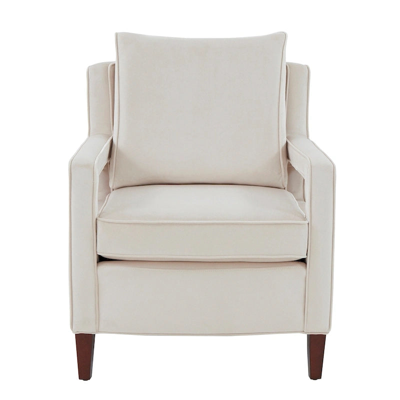 Modern Velvet Accent Armchair with Spring Foam Seat
