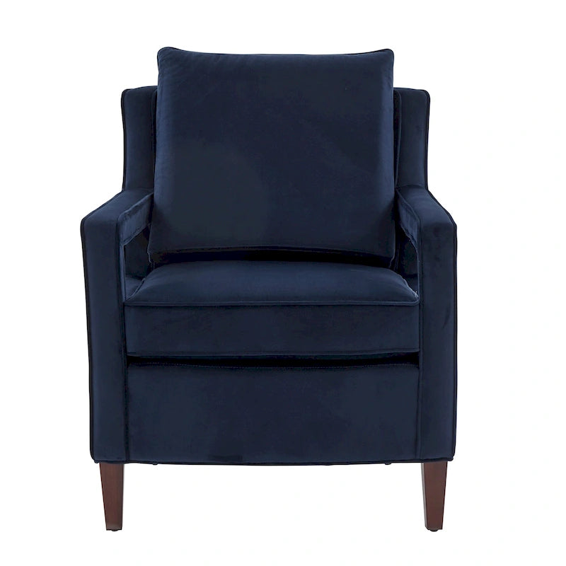 Modern Velvet Accent Armchair with Spring Foam Seat