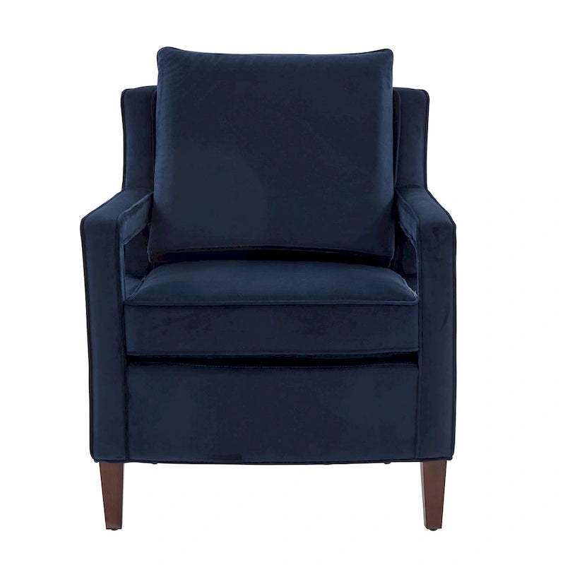 Modern Velvet Accent Armchair with Spring Foam Seat