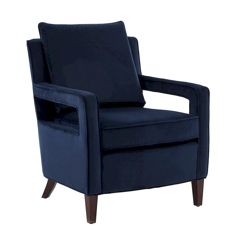 Modern Velvet Accent Armchair with Spring Foam Seat