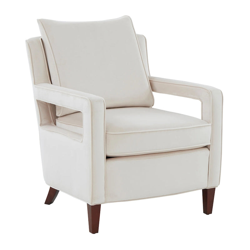 Modern Velvet Accent Armchair with Spring Foam Seat