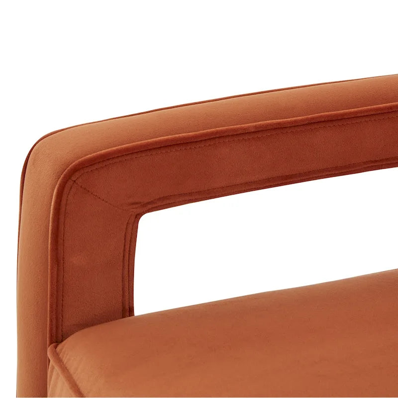 Modern Velvet Accent Armchair with Spring Foam Seat