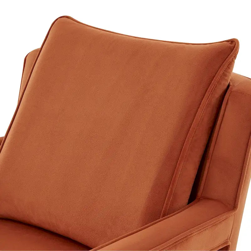 Modern Velvet Accent Armchair with Spring Foam Seat