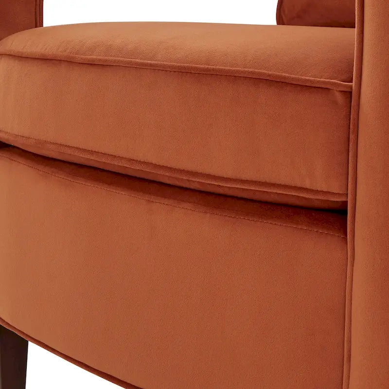 Modern Velvet Accent Armchair with Spring Foam Seat