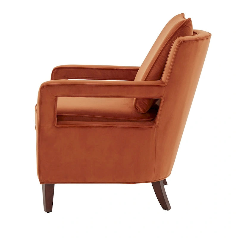 Modern Velvet Accent Armchair with Spring Foam Seat