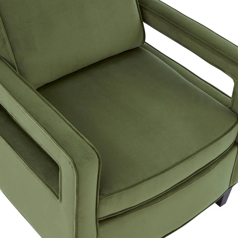 Modern Velvet Accent Armchair with Spring Foam Seat