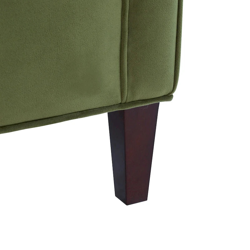 Modern Velvet Accent Armchair with Spring Foam Seat