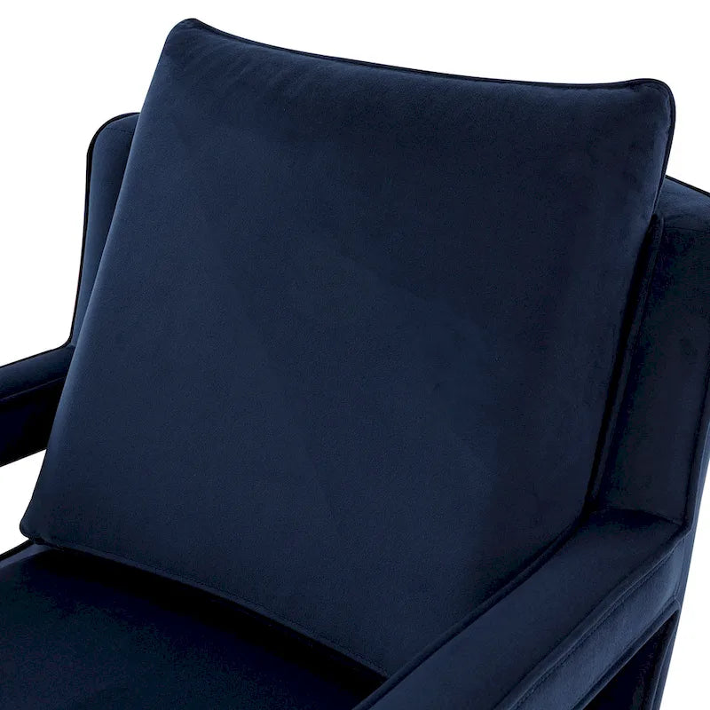 Modern Velvet Accent Armchair with Spring Foam Seat