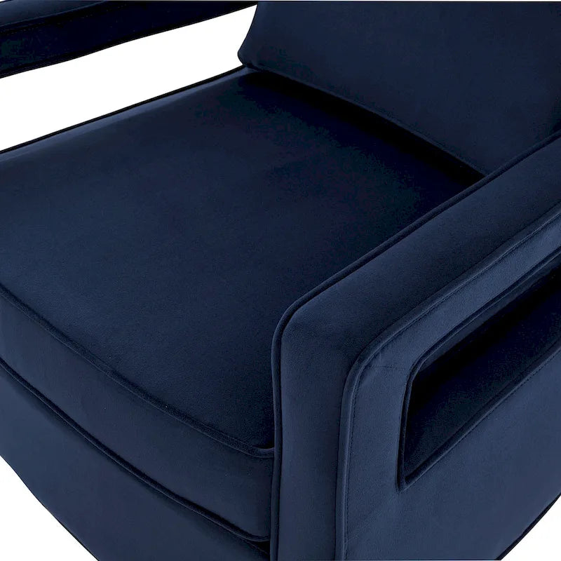 Modern Velvet Accent Armchair with Spring Foam Seat