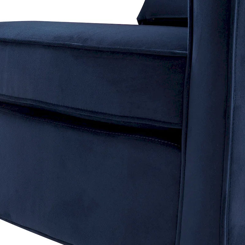 Modern Velvet Accent Armchair with Spring Foam Seat