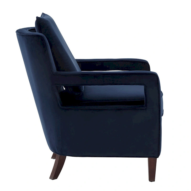 Modern Velvet Accent Armchair with Spring Foam Seat