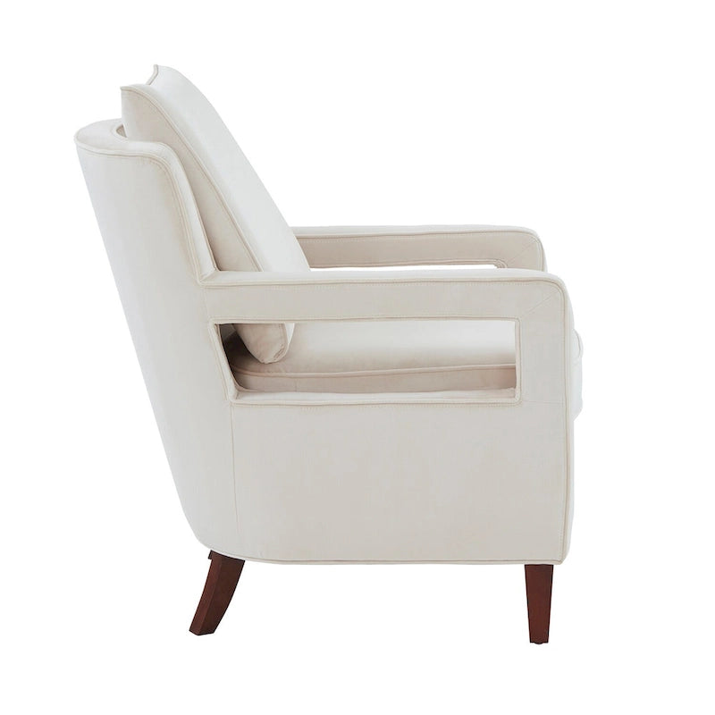 Modern Velvet Accent Armchair with Spring Foam Seat